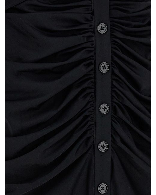 `` Black Jersey Cut Out MIDI '' robe Self-Portrait