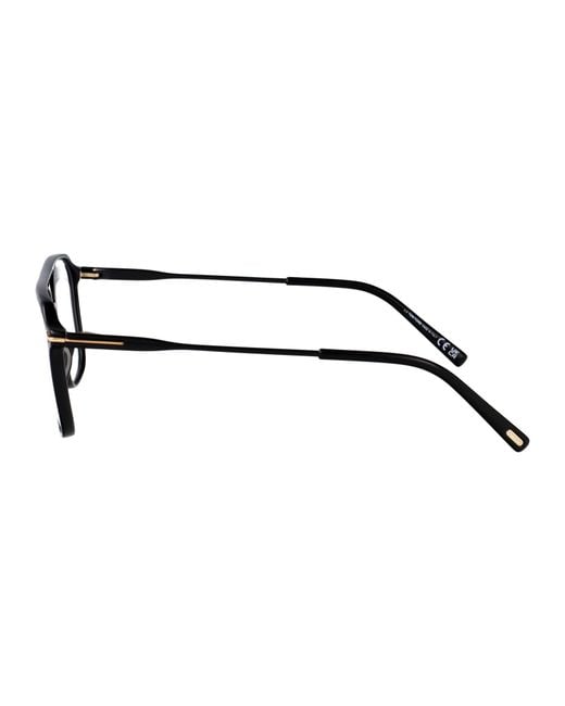 Tom Ford Black Aviator Optical Ft5665 B 001 for men