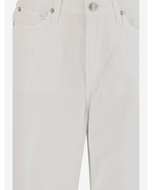 Rag & Bone Cotton Blend Jeans in het White