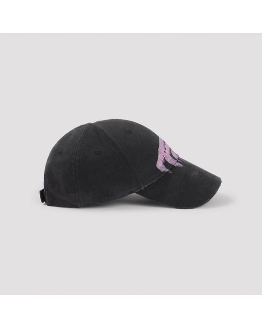 Balenciaga Black Baseball Hat for men