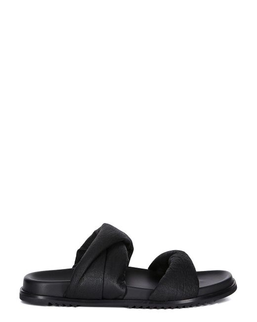 Rick Owens Black Twisted Granola Sandals