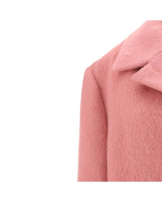 Jil Sander Wool Kaban Coat in het Pink