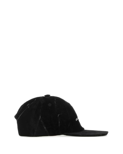 Stella McCartney Black Velvet Baseball Cap