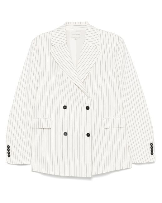 Loulou de Saison White Double-Breasted Jacket Clothing