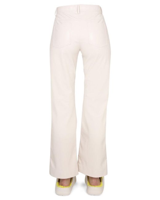 MSGM White High Waist Pants for men