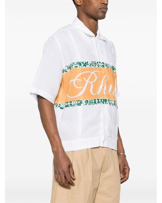 Rhude Chambray Overhemd in het White voor heren