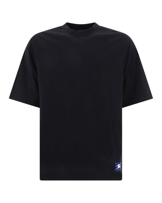 T-shirt de coton Burberry pour homme en coloris Black