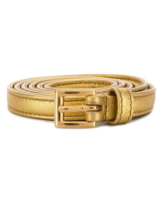 Prada Metallic Logo Buckle Belt