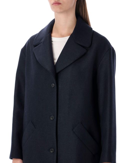 A.P.C. Blue Ninon Wool Coat