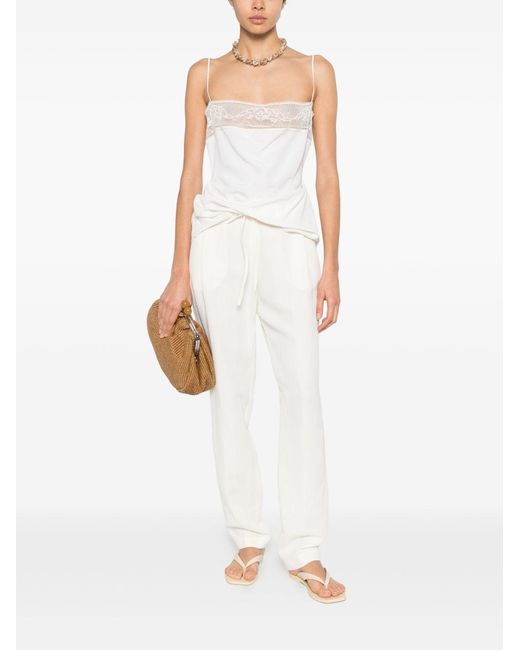 Fabiana Filippi White Line Blend Trousers