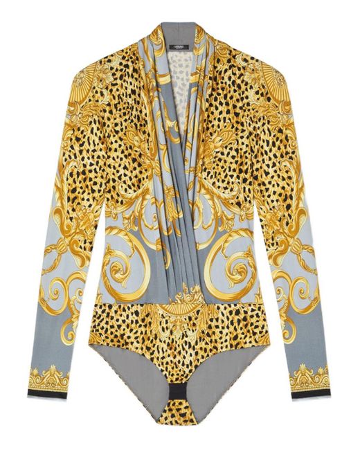 Top Grey Versace de color Yellow