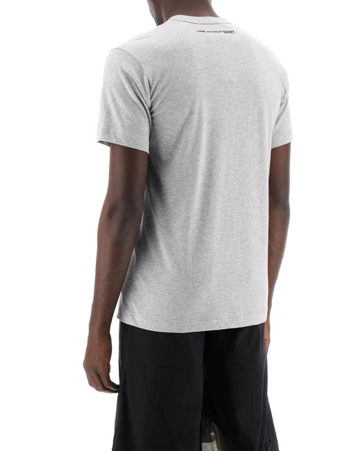 Comme des Garçons Logo Druck T -Shirt in Gray für Herren