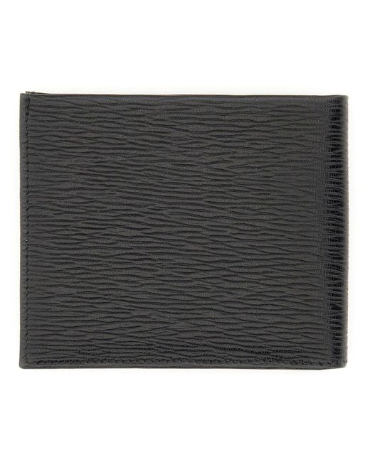 Ferragamo Black Gancini Mini Wallet for men