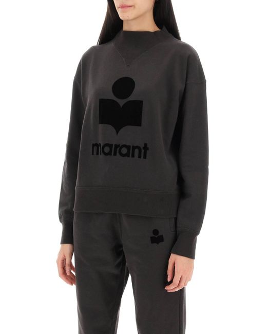 Isabel Marant Moby Sweatshirt Met Ingekleef Logo in het Black