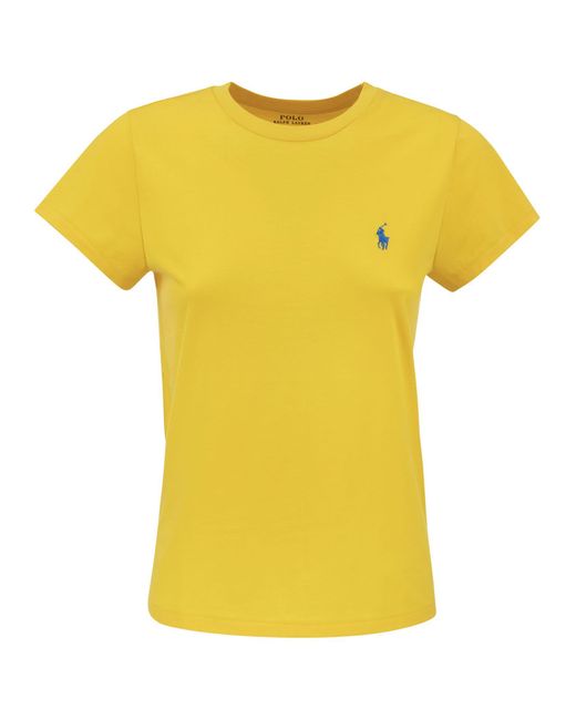Camiseta de algodón de la tripulación de Polo Ralph Lauren de color Yellow