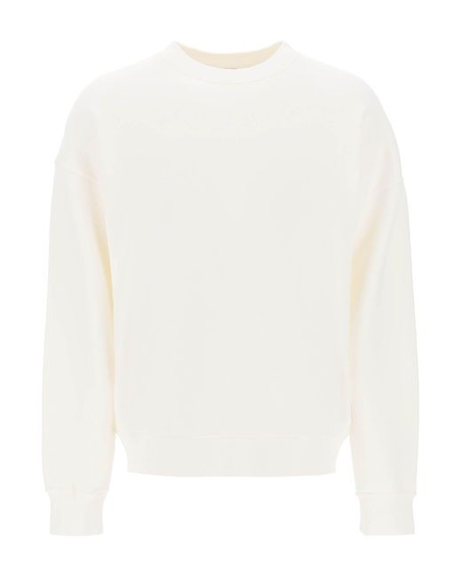 DIESEL 'Strapoval' Sweatshirt mit Rücken -Zerstörter -Effekt -Logo in White für Herren