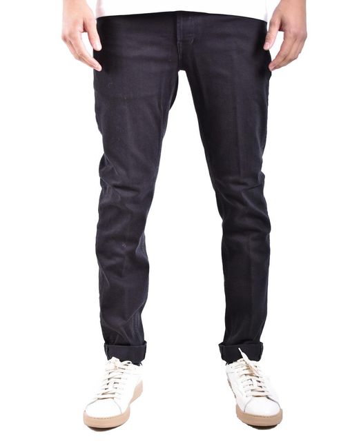 Dondup Black Modern Fit Stretch Jeans For