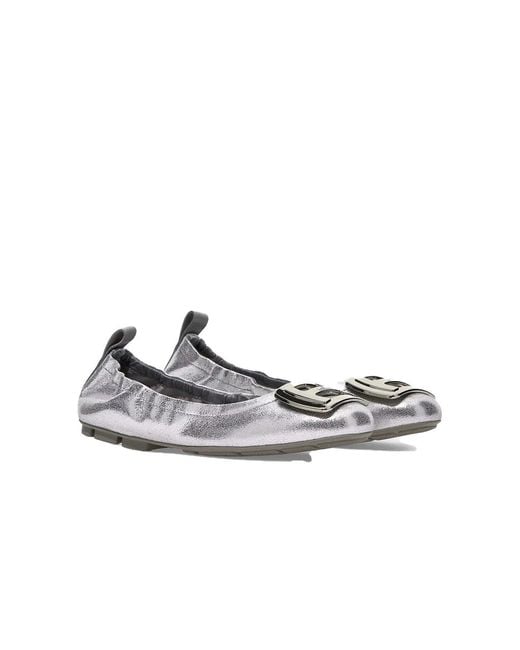Hogan White Ballet Flats