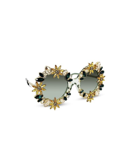 Lunettes de soleil en cristal Dolce & Gabbana en coloris Metallic