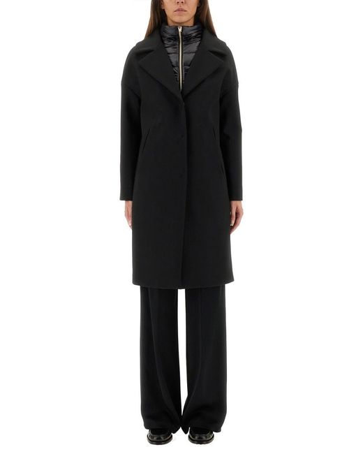 Herno Black Wool Coat