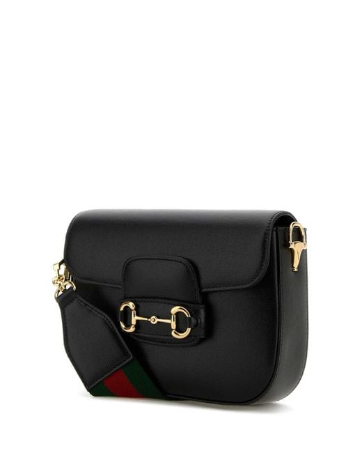 Gucci Black Leather Mini Horsebit 1955 Crossbody Bag