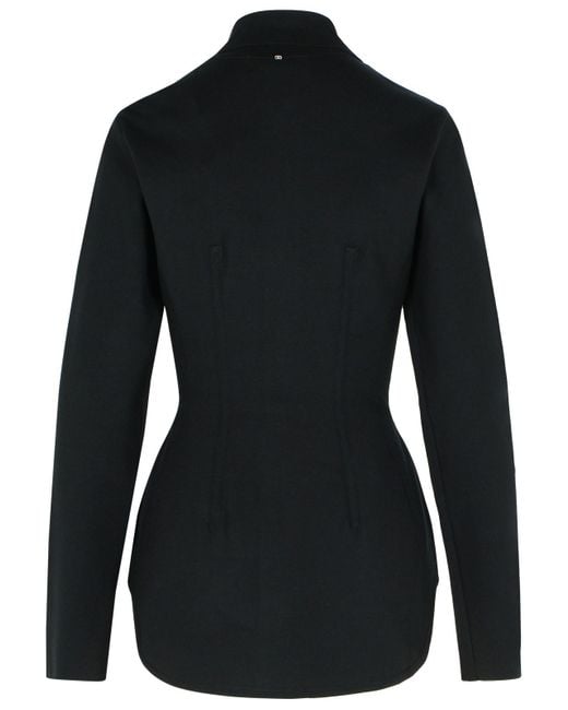 Sportmax Black Baffo' Viscose Knit Shirt