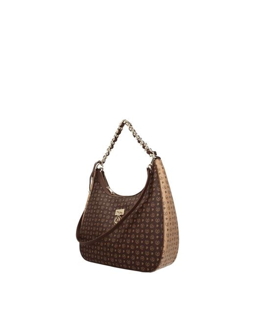 Pollini Brown Shoulder Bags Pvc/Cream