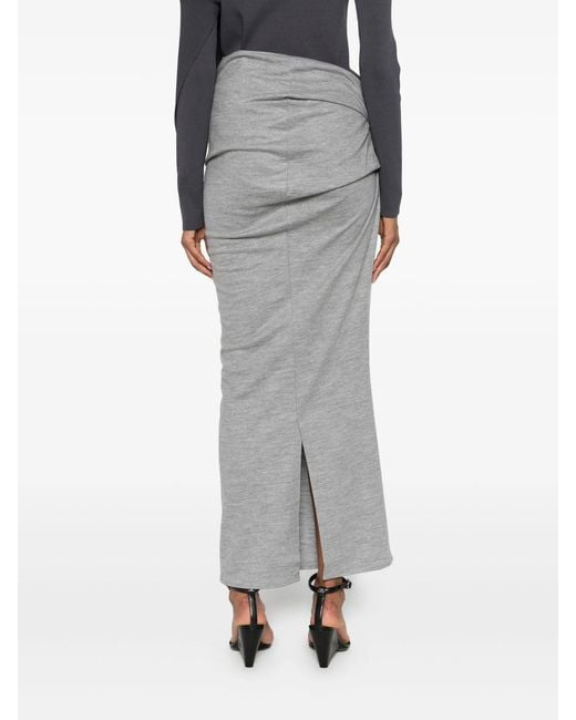Entire studios Gray Wool Skirt Dust