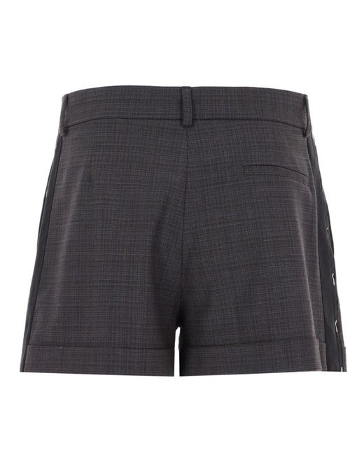Moschino Gray Chic Logo Detail Shorts
