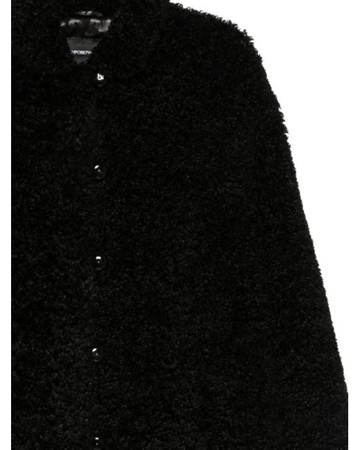 Emporio Armani Black Single-Breasted Coat