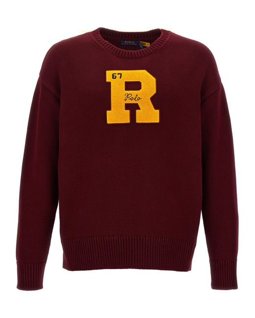 Logo Patch Patch Polo Ralph Lauren pour homme en coloris Red