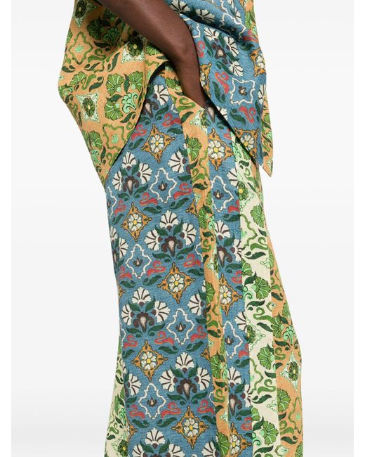 ALÉMAIS Green Ali Spliced Pant