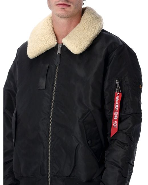 Alpha Industries Black B-15 Mod Reversible Bomber for men