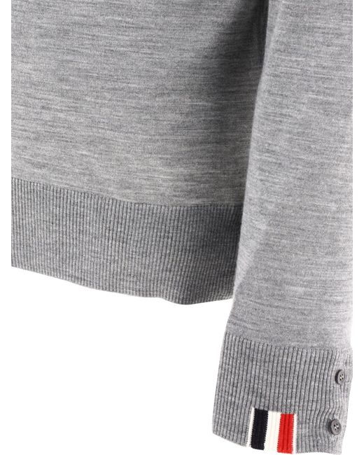 Thom Browne Jersey Stitch Pullover in Gray für Herren