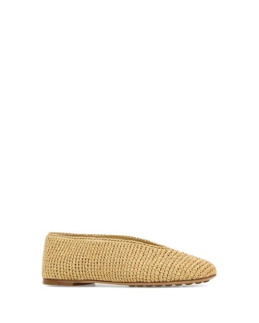Bottega Veneta Multicolor Raffia Rosa Ballerinas