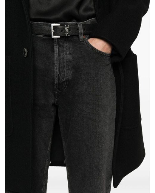 Saint Laurent Gray Denim Cotton Jeans for men