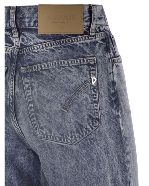 Dondup Blue Amber Wide Leg Jeans
