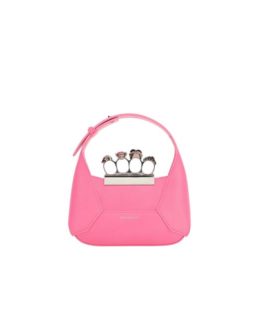 Alexander McQueen Pink Jeweled Handtasche