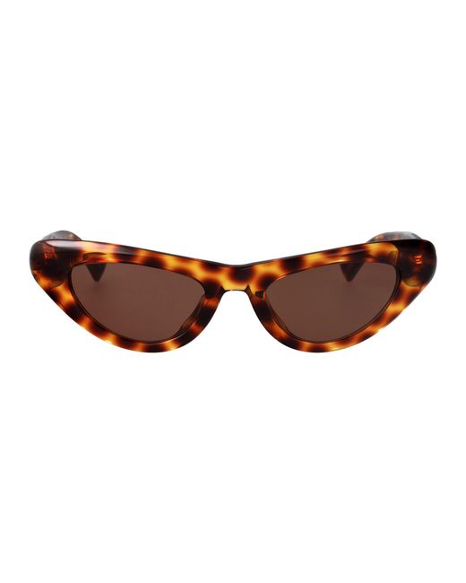 Bottega Veneta Brown Havana-Havana- Acetate Sunglasses