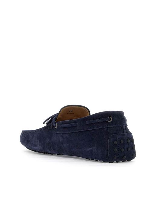 Tod's Blue Gommino Loafers With Laces