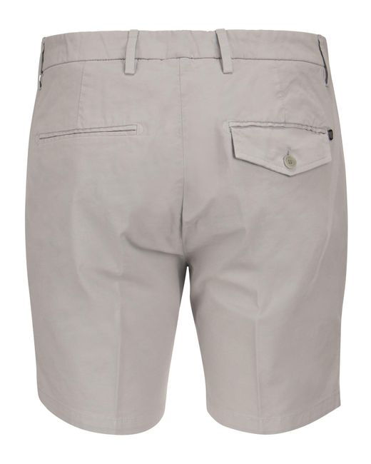 Shorts di miscela di cotone Manheim di Dondup in Gray