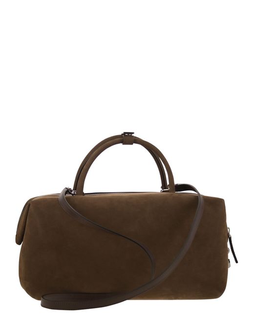 Max Mara Brown Holdalllsuede Large Nubuck Leather Satchel