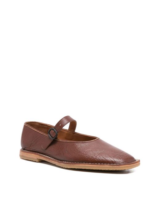 Hereu Brown Brava Leather Ballets