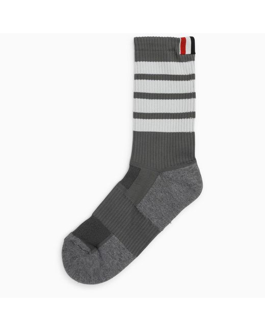 Thom Browne Gray Grey Sports Socks for men
