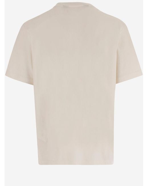 Just Cavalli White Cotton T Shirt With Graphic Print