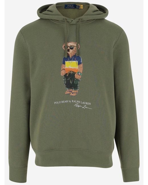 Ralph Lauren Baumwollblend Sweatshirt mit Polo Bärendruck in Green für Herren
