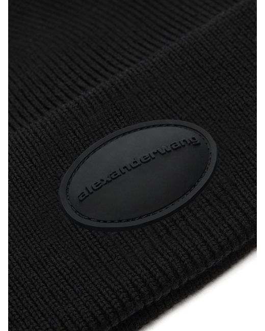 Alexander Wang Muts Met Logopatch in het Black