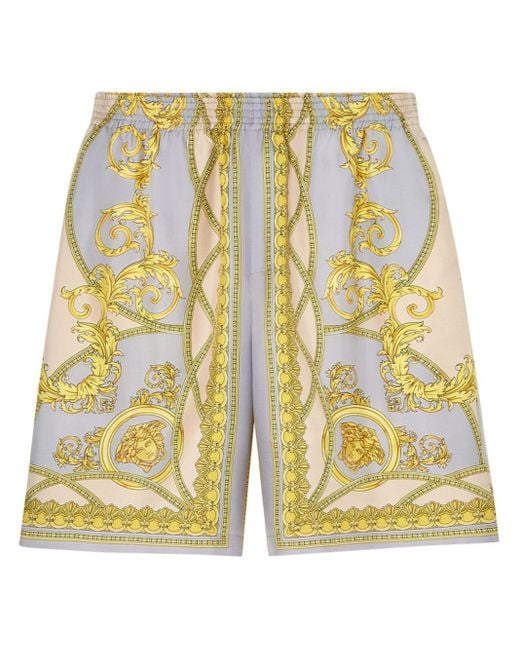 Shorts La Coupe Des Dieux di Versace in Yellow da Uomo