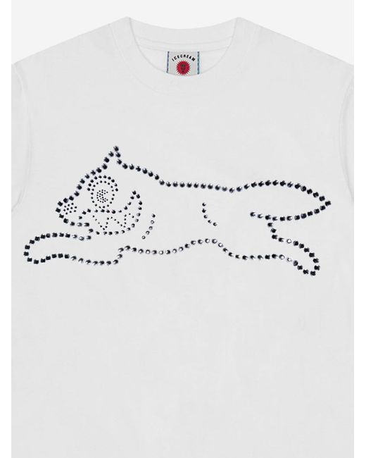 ICECREAM White Cotton T Shirt With Logo for men
