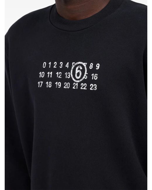 Sudadera con gráficos numéricos MM6 by Maison Martin Margiela de hombre de color Black